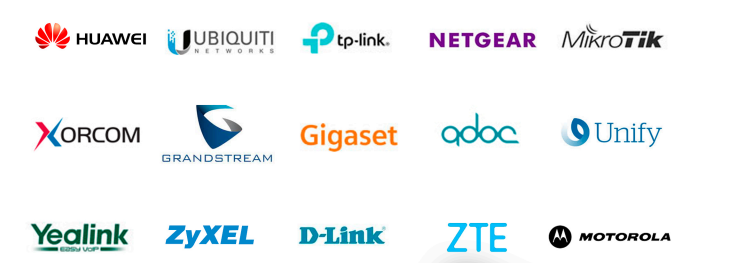 Logos de Fabricantes de Terminales y Networking